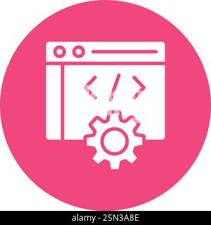 Web development Vector Icon Design Illustration Stock Vector