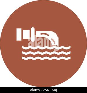 Waste water Vector Icon Design Illustration Stock Vector