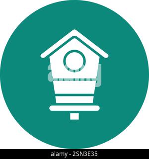 Bird house Vector Icon Design Illustration Stock Vector