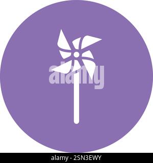 Pinwheel Vector Icon Design Illustration Stock Vector