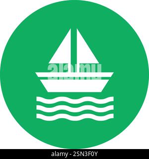 Boat Vector Icon Design Illustration Stock Vector