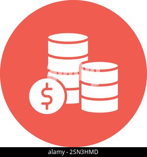 Coins Vector Icon Design Illustration Stock Vector