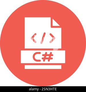 C sharp Vector Icon Design Illustration Stock Vector