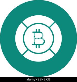 Bitcoin Vector Icon Design Illustration Stock Vector