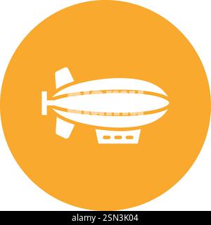 Zeppelin Vector Icon Design Illustration Stock Vector
