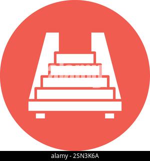 Stairs Vector Icon Design Illustration Stock Vector