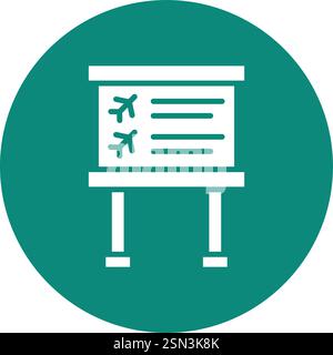 Flight information Vector Icon Design Illustration Stock Vector