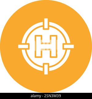 Helipad Vector Icon Design Illustration Stock Vector