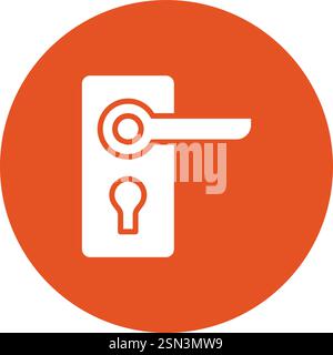 Door handle Vector Icon Design Illustration Stock Vector