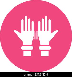 Plastic gloves Vector Icon Design Illustration Stock Vector