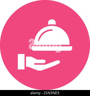 Room service Vector Icon Design Illustration Stock Vector