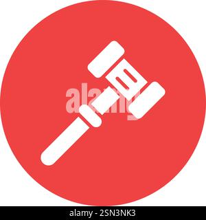 Gavel Vector Icon Design Illustration Stock Vector