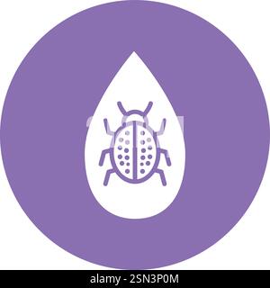 Ladybug Vector Icon Design Illustration Stock Vector