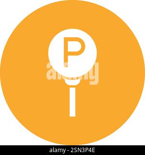 Parking Vector Icon Design Illustration Stock Vector