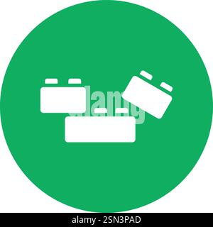 Plastic blocks Vector Icon Design Illustration Stock Vector