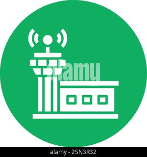 Control tower Vector Icon Design Illustration Stock Vector