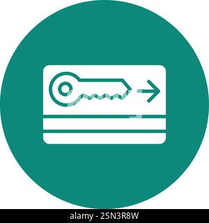 Key card Vector Icon Design Illustration Stock Vector
