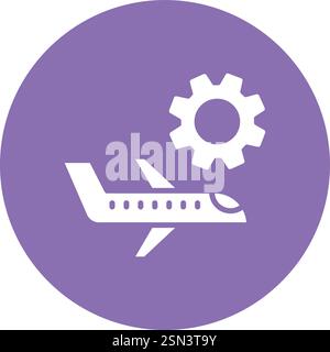 Plane maintenance Vector Icon Design Illustration Stock Vector