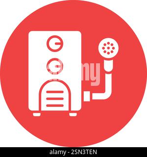 Water boiler Vector Icon Design Illustration Stock Vector