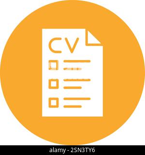 Cv Vector Icon Design Illustration Stock Vector