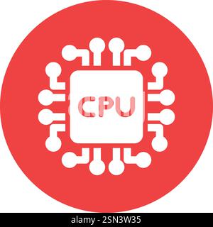 Processors Vector Icon Design Illustration Stock Vector