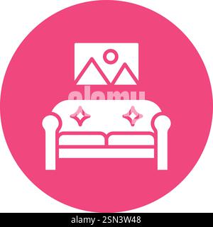 Living room Vector Icon Design Illustration Stock Vector