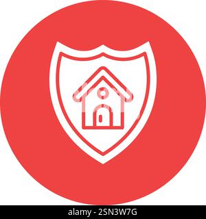 House protection Vector Icon Design Illustration Stock Vector