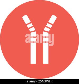 Straws Vector Icon Design Illustration Stock Vector