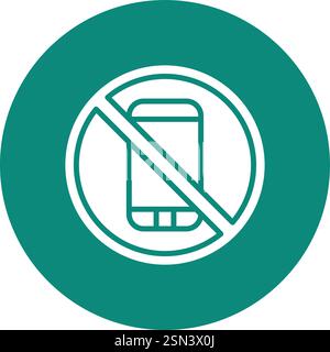 No phone Vector Icon Design Illustration Stock Vector
