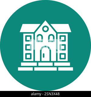 Mansion Vector Icon Design Illustration Stock Vector