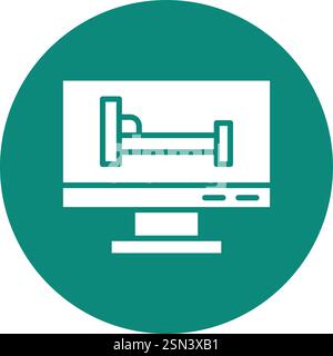 Hotel Booking Vector Icon Design Illustration Stock Vector
