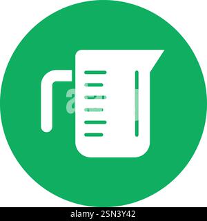 Measuring cup Vector Icon Design Illustration Stock Vector