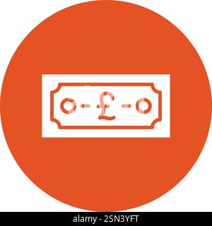 Pound Vector Icon Design Illustration Stock Vector