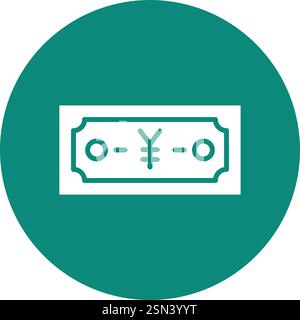 Yen Vector Icon Design Illustration Stock Vector