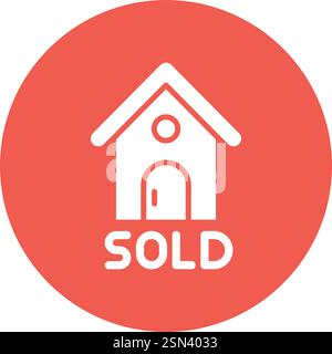 Sold Vector Icon Design Illustration Stock Vector