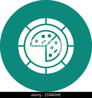 Disposable plate Vector Icon Design Illustration Stock Vector