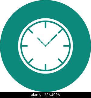 Wall clock Vector Icon Design Illustration Stock Vector