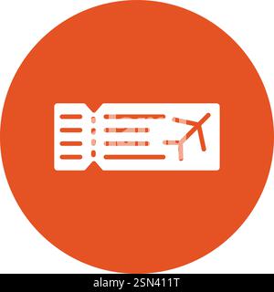 Plane ticket Vector Icon Design Illustration Stock Vector