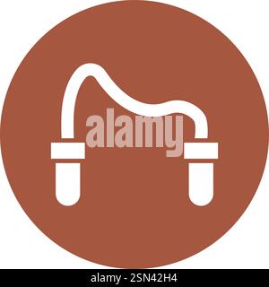 Jumping rope Vector Icon Design Illustration Stock Vector