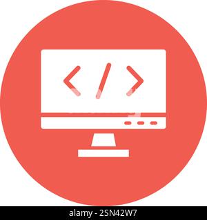 Coding Vector Icon Design Illustration Stock Vector