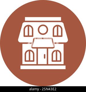Doll house Vector Icon Design Illustration Stock Vector