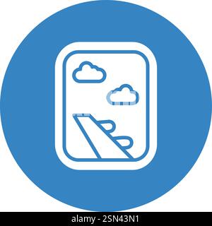 Airplane Window Vector Icon Design Illustration Stock Vector