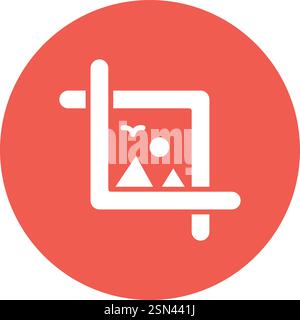 Crop tool Vector Icon Design Illustration Stock Vector