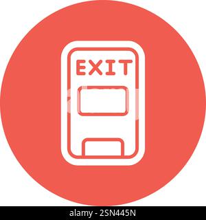 Emergency exit Vector Icon Design Illustration Stock Vector