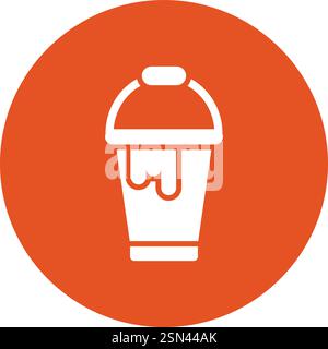 Paint bucket Vector Icon Design Illustration Stock Vector