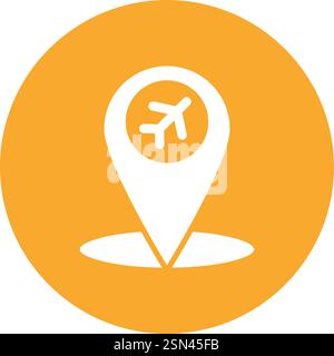 Airport location Vector Icon Design Illustration Stock Vector