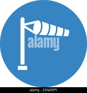 Windsock Vector Icon Design Illustration Stock Vector