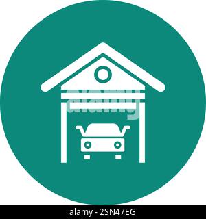 Garage Vector Icon Design Illustration Stock Vector