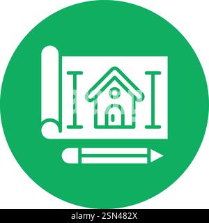 House plan Vector Icon Design Illustration Stock Vector
