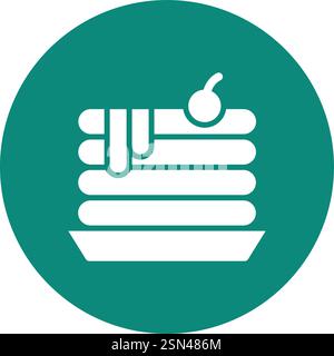 Pancake Vector Icon Design Illustration Stock Vector